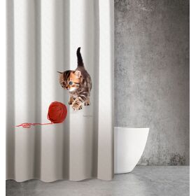 Κουρτίνα Μπάνιου Animal des 210 με Κρίκους 180x200 Saint Clair  100% Polyester