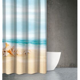 Κουρτίνα Μπάνιου Seawater des 165 με Κρίκους 180x200 Saint Clair  100% Polyester