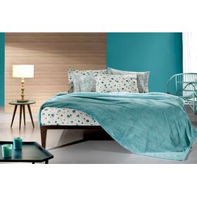 Σετ 2τμχ Κουβέρτα Rombus Petrol 160x220 guy Laroche  100% Pol. - Microfiber