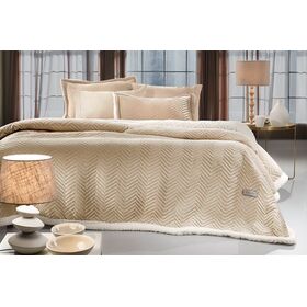 Κουβέρτα Velluto oro 220x240 guy Laroche Gold 100% Μικροΐνες