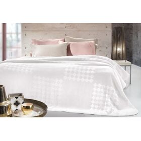 Βελουτέ Κουβέρτα  Grand off White 220x240 guy Laroche White 100% Polyester