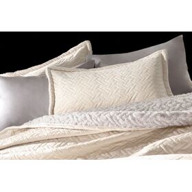 Ζεύγος Διακοσμητικές Μαξιλαροθήκες Oxford Ristretto Ivory 52x72 guy Laroche Ivory 100% Μικροΐνες