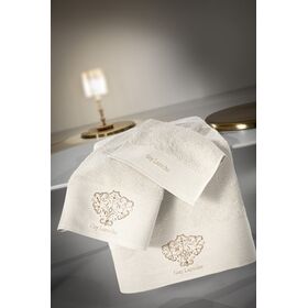 Σετ Πετσέτες Μπάνιου 3τμχ Sanza Ivory guy Laroche Ivory 100% Cotton 500 Gr/m2 ,