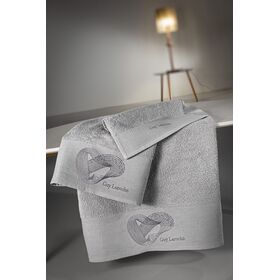 Σετ Πετσέτες Μπάνιου 3τμχ Alora Silver guy Laroche Silver 100% Cotton 500 Gr/m2