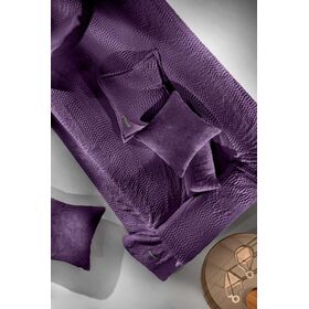 Σετ 2τμχ.  Ριχτάρι Καναπέ Crusty Aubergine (Πολυθρόνας) 130x170 guy Laroche Purple 100% Polyester art fur Ultrasoft