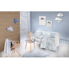 Σετ 3τμχ Βρεφική Προίκα Cloudy Light Blue guy Laroche  100% Cotton