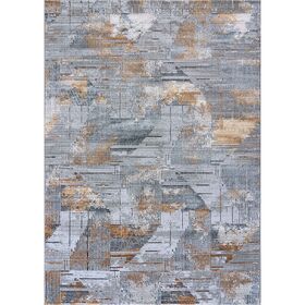 Χαλί Feathers Grey Gold Στρόγγυλοxαλί165