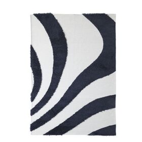 Χαλί Toscana Shaggy Branco Black White Royal Carpet