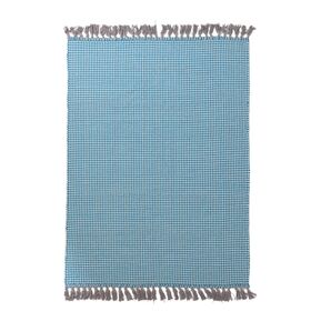 Χαλί Urban Cotton Kilim Houndstooth Caribbean sea Royal Carpet