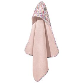 Βρεφικό Μπουρνούζι - Κάπα Letters Pinky 75x75+36 guy Laroche  100% Cotton
