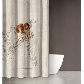 Κουρτίνα Μπάνιου Animal  des 203 με Κρίκους 180x200 Saint Clair  100% Polyester
