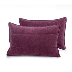 Ζεύγος Μαξιλαροθήκες 52x72cm chenille polyester nef-nef premium collection paradise - rose 036335