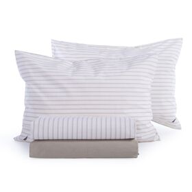 Υπέρδιπλo Σεντόνι με Λάστιχο 160x200+35cm Βαμβάκι nautica nau coast - ecru 036523
