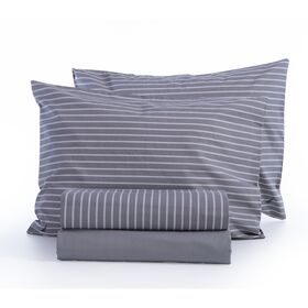 Παπλωματοθήκη Υπέρδιπλη Σετ 3τμχ. 240x220cm Βαμβάκι nautica nau coast - grey 036524