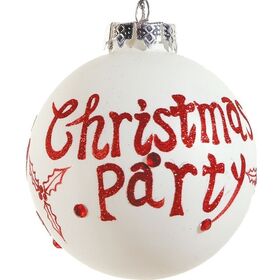 Χριστουγεννιάτικη Μπάλα Γυαλί christmas party 8cm