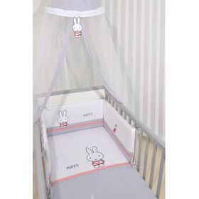Miffy des 65 σετ Προίκας 3 τεμ Μουσελίνα Γκρι
