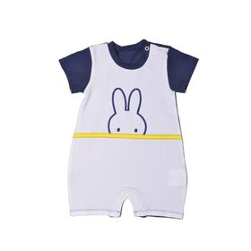 Miffy Des.10 Φορμάκι Καλοκαιρινό Λευκό με Κέντημα 9-12 Mηνών/74 cm