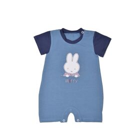 Miffy Des.19 Φορμάκι Καλοκαιρινό Μπλε Μεσαίο με Κέντημα 9-12 Mηνών/74 cm