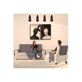 Καπιτονε Καλλυμμα Καναπε Τριθεσιος 160cm Nikol Carbone