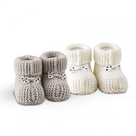 Σετ 2 Zey. Πλεχτα Παπουτσακια Αγκαλιας Baby Shoes νο7