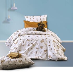 Παπλωματοθηκη Monh 160x240 /Alphabet Beige