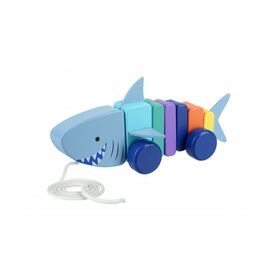 Καρχαρίας Συρόμενο Ξύλινο Παιχνίδι Orange Tree Toys