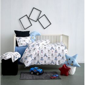 Σετ Σεντονια 120x160 Bebe  Κουνιας - Panda Blue