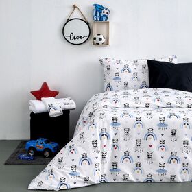 Παπλωματοθηκη Μονη 160χ240 - Panda Blue