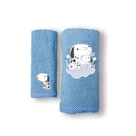 Σετ Πετσετες 2 Τεμαχιων Bebe Kenthma-Puppy Blue