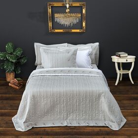 Σετ Κουβερλι Γιγας 240x260 +2 Μαξ/κες-Oxford-Rossa Grey