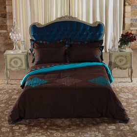 Παπλωμatoθηκη Υπερδιπλη  230χ250 +2 Μαξ/κες  ( 50χ70 +7 )  Oxford-Imperia Tyrqouise