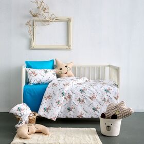Σετ Σεντονια Bebe 120x160  Κουνιας - Music Blue