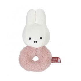 Miffy Fluffy Λούτρινη Κουδουνίστρα ροζ
