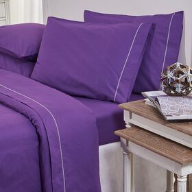 Σετ Σεντονια Mona 175x270 με Φεστονι -Arcobaleno Bello Purple