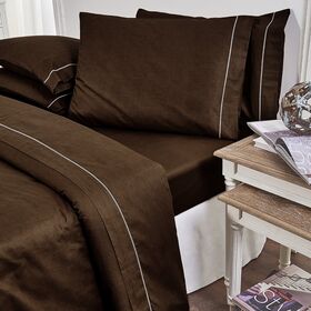 Παπλωματοθηκη Monh 170χ250 με Φεστονι -Arcobaleno  Bello Brown