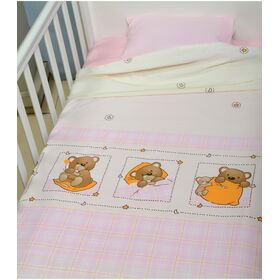 Oliver Baby Des.161 Σεντόνια Κούνιας Εμπριμέ σετ 3 τμχ 110x160 & 30x40