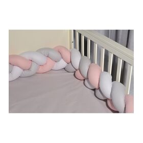 Oliver Baby Des.3125 Πλεξούδα Λευκό-Γκρι-ροζ Βαμβακερή 20x200