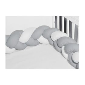 Oliver Baby Des.3150 Πλεξούδα Λευκή-Γκρι Τριπλή Βαμβακερή 20x200