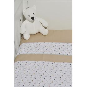 Oliver Baby Des.404 Σεντόνια Λίκνου σετ 2τ -75x110-100% Βαμβάκι Μπεζ