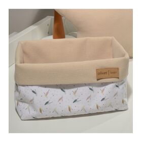 Oliver Baby Des.404 Καλάθι Αποθήκευσης Διπλής Όψης 25x15x13 Ύψος  Μπεζ