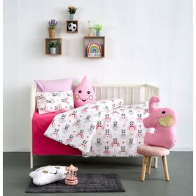 Σετ Σεντonia 75x110 Bebe Λικνου - Panda Pink