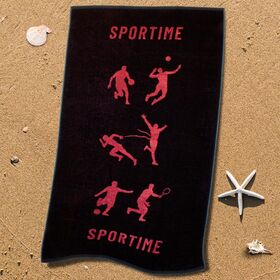 Πετσετα Γυμναστηριου - Πλαζ Βελουτε Sport Time Salmon 90x160