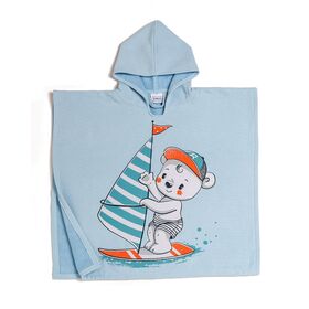 Παιδικο Ποντσο Θαλασσης Surfer Light Blue