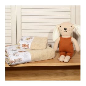 Oliver Baby σετ Πετσέτες Μπεζ 2 τεμ Σχέδιο 410-1 100% Βαμβάκι 450 Γρμ/τμ - 30χ50 70χ120
