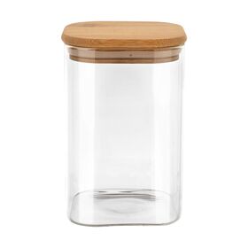 ESTIA ΔΟΧΕΙΟ ΑΠΟΘΗΚΕΥΣΗΣ BAMBOO ESSENTIALS 950ml ΓΥΑΛΙΝΟ ΜΕ ΚΑΠΆΚΙ