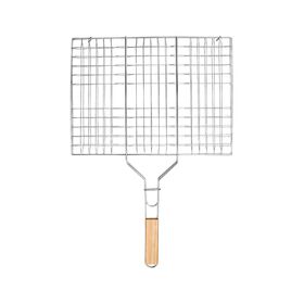 ESTIA ΣΧΑΡΑ ΨΗΣΙΜΑΤΟΣ BARBEQUE ΜΕΤΑΛΛΙΚΗ 49x30cm ΜΕ ΞΥΛΙΝΗ ΛΑΒΗ