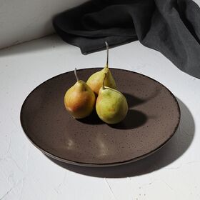ESTIA ΠΙΑΤΟ ΡΗΧΟ TERRA ΠΟΡΣΕΛΑΝΙΝΟ 21cm GREY