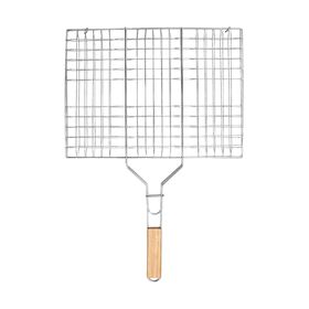 ESTIA ΣΧΑΡΑ ΨΗΣΙΜΑΤΟΣ BARBECUE ΜΕΤΑΛΛΙΚΗ 60x40cm ΜΕ ΞΥΛΙΝΗ ΛΑΒΗ