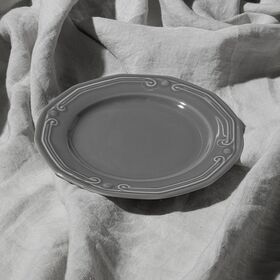 ESTIA ΠΙΑΤΟ ΡΗΧΟ ATHÉNÉE ΠΟΡΣΕΛΑΝΙΝΟ ΑΝΑΓΛΥΦΟ 20cm GREY