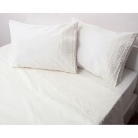 Σετ Σεντόνια Υπέρδιπλα 240x265 με Δανδέλα νο3 Εκρού